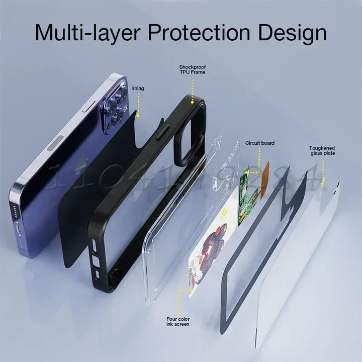 Funda de silicona con tinta electrónica inteligente para iPhone 16, 15, 14 y 13 Pro Max Plus, con NFC y foto únicas
