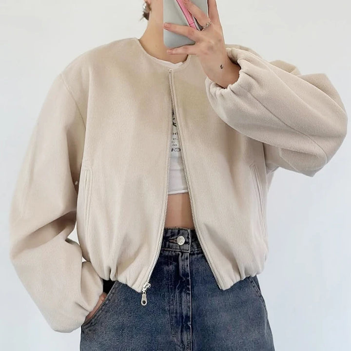 Chaqueta bomber TRAF para mujer, estilo retro