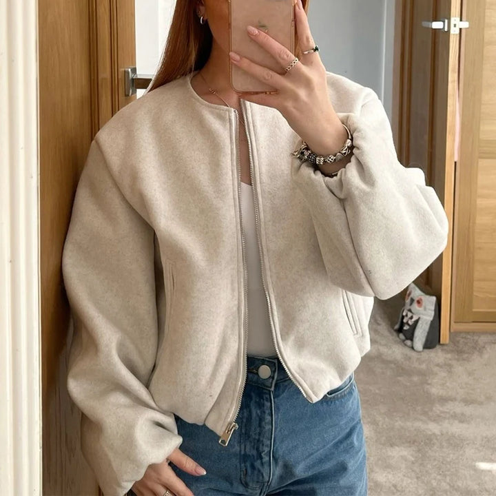 Chaqueta bomber TRAF para mujer, estilo retro